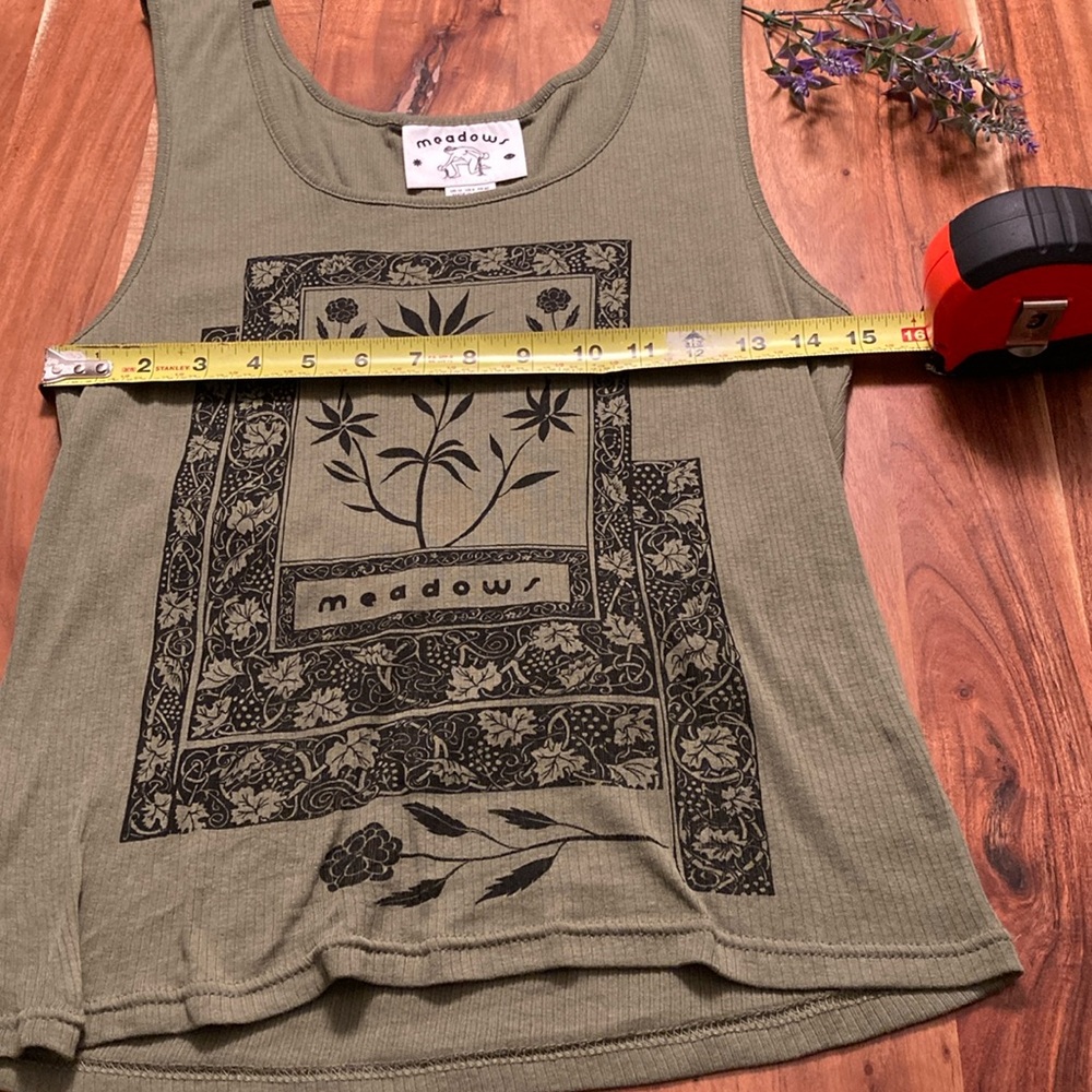 MEADOWS Green Floral Tank Top - Picture 7 of 8